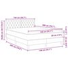 vidaXL LED Boxspringbett mit Matratze mit LED Rosa 140 x 200 cm Samt