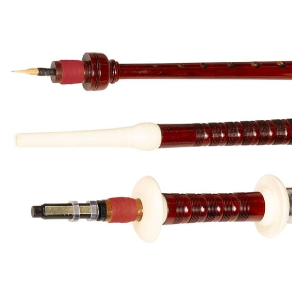 Schottischer Dudelsack Great Highland Roter Royal Stewart Tartan