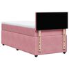 vidaXL Boxspringbett mit Matratze Rosa 80x200 cm Samt