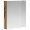 vidaXL Badezimmerspiegelschrank Altholz 60 x 14,5 x 70 cm