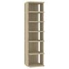 vidaXL Schuhschrank Sonoma-Eiche 27,5x27x102 cm Holzwerkstoff