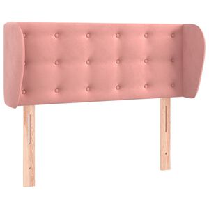 vidaXL Kopfteil mit Ohren Rosa 83x23x78/88 cm Samt