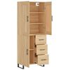 vidaXL Highboard Sonoma-Eiche 69,5x34x180 cm Holzwerkstoff