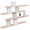 vidaXL Schwebendes Regal 4 pcs Rosa 100 x 9 x 2,5 cm Stahl
