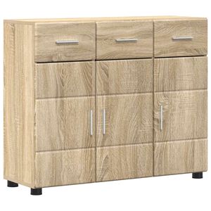 vidaXL Sideboard FLORIN 88,5 x 30,5 x 73 cm Sonoma-Eiche Holzwerkstoff