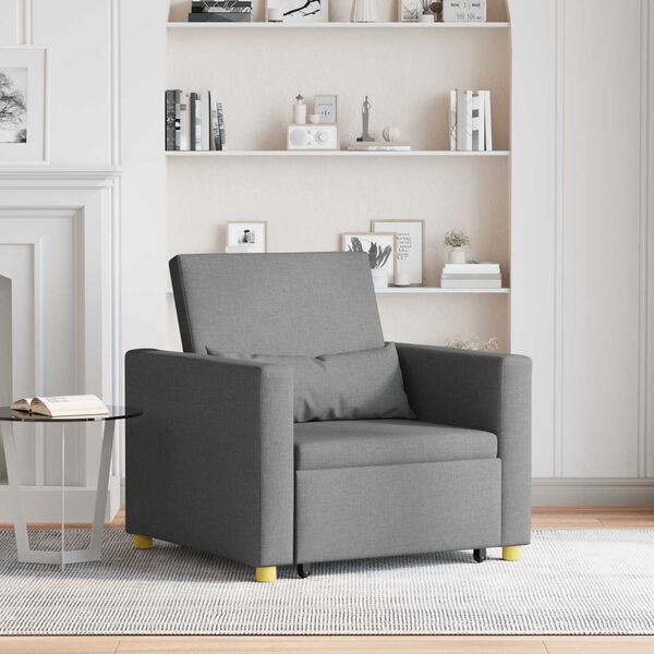 vidaXL Ausziehbare Schlafcouch Einzel Dunkelgrau 90 x 165 x 87 cm