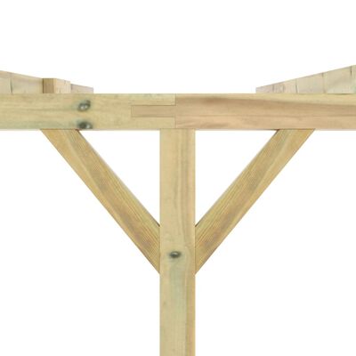 vidaXL Anlehn-Pergola 4 x 3 x 2,1 m Holz