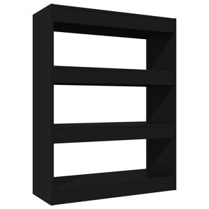 vidaXL B&uuml;cherregal/Raumteiler Schwarz 80x30x103 cm Holzwerkstoff
