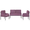 vidaXL Sofagarnituren mit Kissen 3 pcs Lila 115 x 56 x 80 cm Sperrholz
