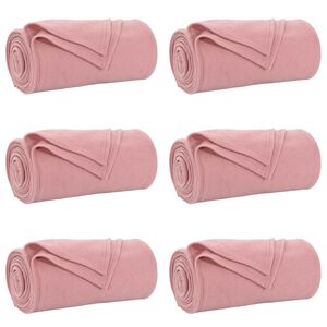 vidaXL Wohndecken 6 stk. Rosa 170 x 130 cm 1.86 kg Fleece