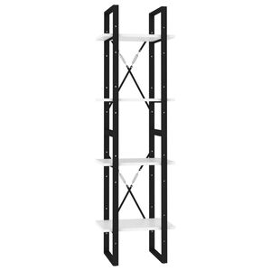 vidaXL B&uuml;cherregal 4 F&auml;cher Wei&szlig; 40x30x140 cm Holzwerkstoff