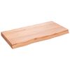 vidaXL Waschtischplatte Hellbraun 80x40x(2-6) cm Massivholz Behandelt