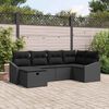 vidaXL Sofa Set mit Kissen 7 pcs Poly-Rattan