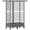vidaXL Hochbeet mit Rankgitter und Dach Hellgrau 124 x 40 x 127 cm PP