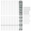 vidaXL Zaun mit Pfosten Silber 1,2 x 25 m Stahl