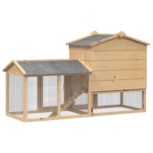 vidaXL Hühnerunterkunft Braun 150 x 60 x 89 cm