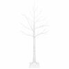 vidaXL Birken-Weihnachtsbaum Wei&szlig; 22 x 22 x 120 cm Kunststoff 174 LEDs
