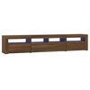 vidaXL TV-Schrank mit LED-Leuchten Braun Eichen-Optik 210x35x40 cm