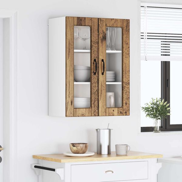 vidaXL K&uuml;chenschrank mit Regal Altholz 60 x 31 x 80 cm Holzwerkstoff