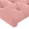 vidaXL Boxspringbett mit Matratze Rosa 100x200 cm Samt