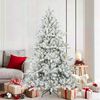 vidaXL K&uuml;nstlicher klappbarer Weihnachtsbaum Wei&szlig; 180 cm PVC und Stahl