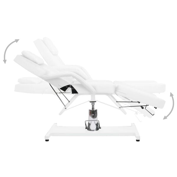 vidaXL Massagetisch Weiß 180x62x(87-112) cm