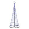 vidaXL LED-Weihnachtsbaum Blau 184,5 cm Metall