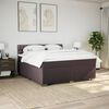 vidaXL Boxspringbett mit Matratze Dunkelbraun 180x200 cm Stoff