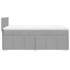 vidaXL Boxspringbett mit Matratze Hellgrau 80x200 cm Stoff