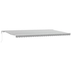vidaXL Markise Automatisch Einziehbar Anthrazit und Wei&szlig; 600x300 cm