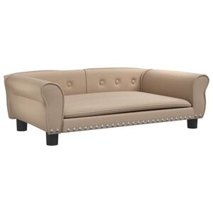 vidaXL Hundebett Cappuccino-Braun 95x55x30 cm Kunstleder