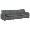 vidaXL Modulares Sofa mit Kissen Dunkelgrau