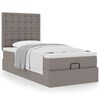 vidaXL Ottoman-Bett mit Matratze Taupe 90x190 cm Stoff