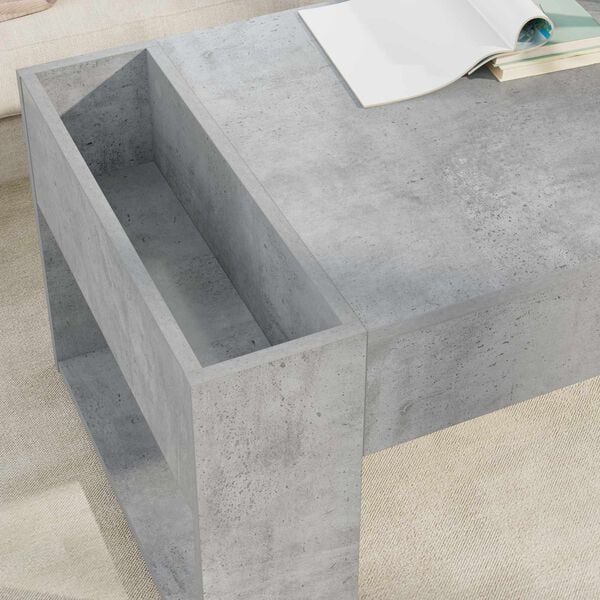 vidaXL Couchtisch Beton Grau 110 x 50 x 41 cm Holzwerkstoff