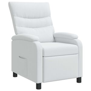 vidaXL Liegesessel Wei&szlig; Stoff