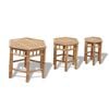 vidaXL Gartenhocker 3 Stk. Bambus