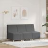 vidaXL Modulares Armfreies Sofa 3 pcs Dunkelgrau 55 x 74 x 82 cm
