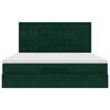 vidaXL Ottoman-Bett mit Matratzen & LEDs Dunkelgr&uuml;n 160x200 cm Samt