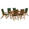 vidaXL 7-teiliges Garten Essset 6-Sitzer Natur Massivholz Akazie