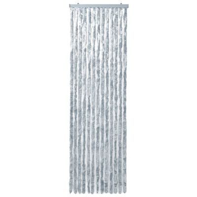 vidaXL Insektenschutz-Vorhang Weiß und Grau 56x185 cm Chenille