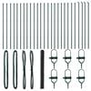 vidaXL Bodenmontierter Sechseckzaun 50 x 1,6 m PVC-beschichteter Stahl