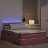 vidaXL Bett mit Stauraum und LED mit Matratze Rosa 120 x 200 cm Samt