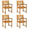 vidaXL Bank Outdoor 4 pcs Natur 56 x 55,5 x 90 cm Massivholz Akazie