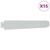 vidaXL Flexible Rasenkante 15-er Set Verzinkter Stahl 100x14 cm