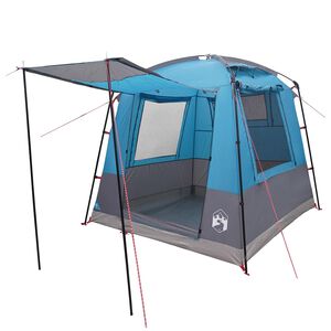 vidaXL Partyzelt 4 Personen Blau 185T Polyester mit PU-Beschichtung