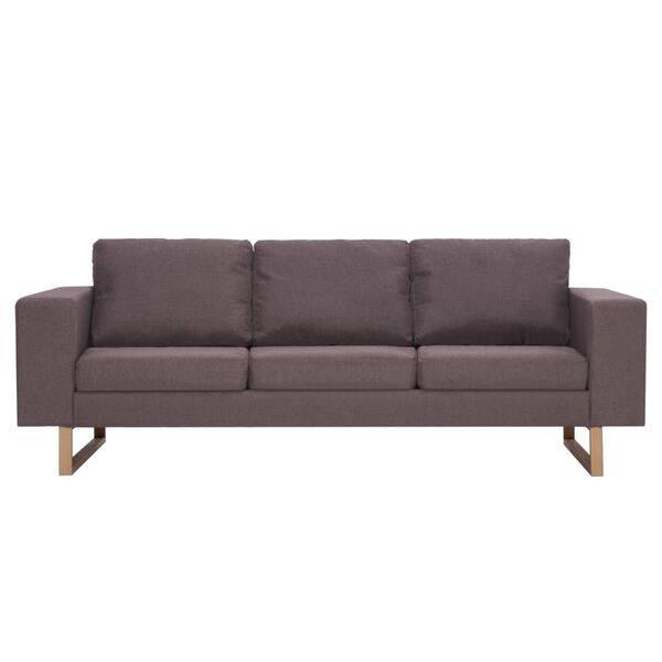 vidaXL 3-Sitzer-Sofa Stoff Taupe