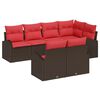 vidaXL Gartensofa-set Braun Poly-Rattan