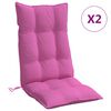 vidaXL Hochlehner-Auflagen 2 Stk. Rosa Oxford-Gewebe