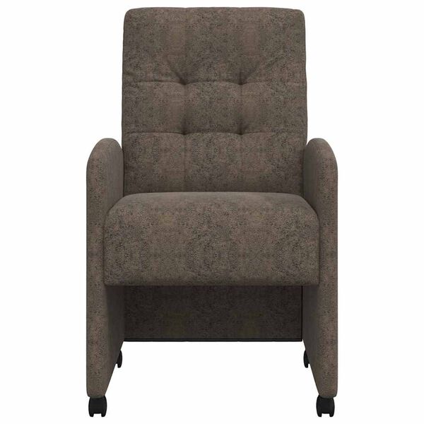 vidaXL Esszimmerst&uuml;hle mit Rollen 2 pcs Dunkelgrau 58 x 67 x 97 cm