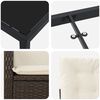 vidaXL Garten Essgruppe mit Kissen 9 pcs Braun Poly-Rattan